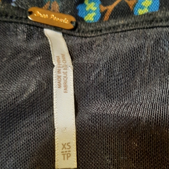 FREE PEOPLE Wildflower Mesh Blouson Top Ruffle Long Sleeve Oversized XS 2 4 6 - Picture 7 of 8